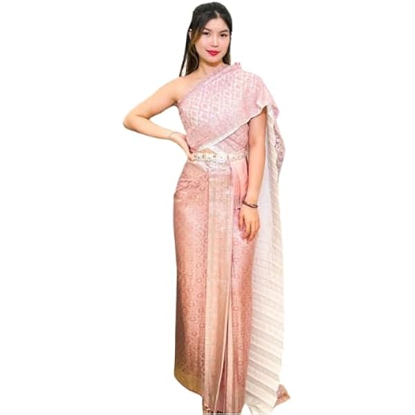 Amazon.com: Thai Traditional Costume Thread Set Dress Bridal s1 White XS :  Clothing, Shoes & Jewelry