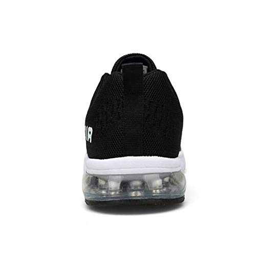 Lewhosy Womens Mens Air Cushion Ultra Athletic Running Shoes Lightweight Breathable Casual Mesh Tennis Sneakers (42/Black)