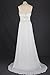 Strapless Wedding Dresses for Bride Lace Ruffled Long Beach Wedding Dress Ivory