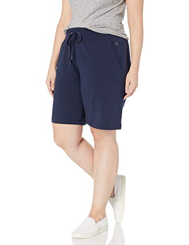 Danskin Women's Essential Bermuda Short, Midnight Navy, Large