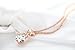 Fappac 18k Rose Gold Plated White Crystals Flower Pendant Necklace Enriched with Swarovski Crystals