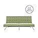 DHP Emily Futon With Chrome Legs, Tan Velvet