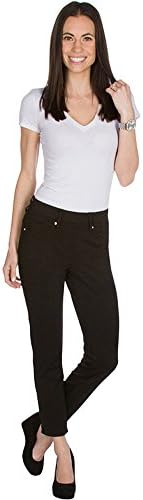Womens Jeggings basic five pocket denim look twill pant leggings by vault sportswear (medium, black)