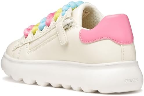 J PUFFYPOP Girl A Sneaker, Bianco/Rosa, 33 EU