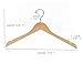 Nature Smile Solid Gugertree Wood Shirt and Dress Hangers with Notches with Anti-Rust Chrome Hook Pack of 10 (Natural)