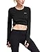 BALEAF Women's Fleece Thermal Long Sleeve Running Shirt Workout Tops