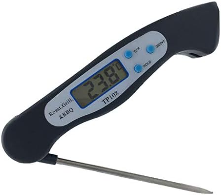 RTYUU Stainless Steel Plug-in Thermometer, Kitchen Food Milk Barbecue BBQ Folding Needle Magnet -50~300(°C)