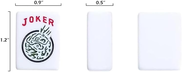 Condition photo showing As Is for american mahjong tile set, 166 white tiles with two dices, mahjong tile game for four players, (1.2’’x0.9’’x0.51’’)