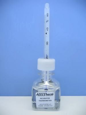 Certified Incubator Thermometer 18 to 50 C PTFE Coated