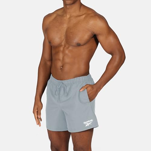 Reebok Mens Reebok Swim Trunks In Black, Polyester Quick Dry Shorts Swim Shorts for Men