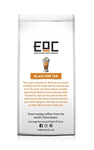 EIGHT O’CLOCK COFFEE BARISTA BLENDS GROUND COFFEE, BLACK & TAN, 11 OUNCE