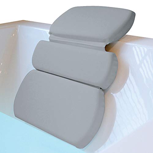 Gorilla Grip Luxury Bath Pillow, Slip Resistant Waterproof Bathtub Head