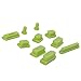 HDE 10pc Anti-Dust Silicone Rubber Port Plugs for MacBook Pro Retina Green)