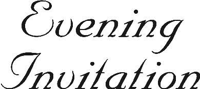 Art Stamps Evening Invitation Fun Art Stamp, Black