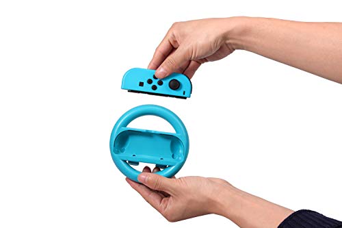 AUTOUTLET Grip for Nintendo Switch Joy-Con, Tennis Racket,Steering Wheel,Accessories for Mario Tennis Aces Game,3-Pack Switch Controller Grip Handle Kit for Nintendo Switch Joy-Con
