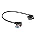 Smays Right Angle USB 3.0 to Micro-b Data Sync and Charging Cable for Galaxy Note 3 N9000 N900, S5 i9600 and Toshiba External HDD (7.8-Inches = 20 Centimeters, Black)