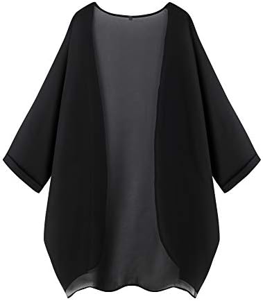 Taydey Women's Floral Print Sheer Loose Kimono Cardigan Capes