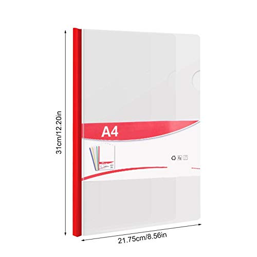 Nifera 10 Pcs Transparent Folder Resume Presentation File Folders Report Cover with Sliding Bar Manager Binder for A4 Size Paper