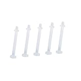 5 Pieces Tongue Ring Retainers 14 Gauge Clear Bioplast Lip Retainers Lot 14G (1.6mm) - 5 Pieces