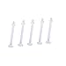 5 Pieces Tongue Ring Retainers 14 Gauge Clear Bioplast Lip Retainers Lot 14G (1.6mm) - 5 Pieces