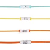 Panduit NWSLC-7Y LabelCore Cable ID Sleeve, 3mm Duplex, White, 100-Pack | 1.25 X 1 Inch, PVC, Fits Cables To 0.39 Inch Diameter, Compatible With Laser, Inkjet, Thermal Transfer Printers