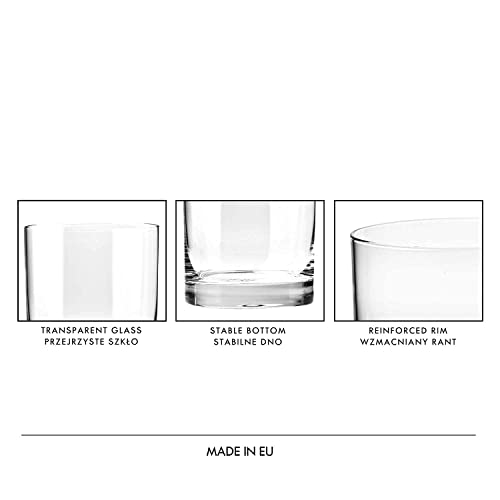 KROSNO Whiskey Tumbler Glasses Set of 6 10.1 oz Blended