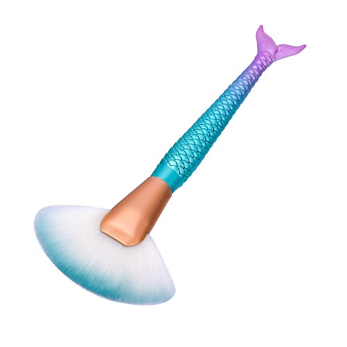 Makeup Brush, UPLOTER Mermaid Brush Synthetic Foundation Blending Blush Eyeliner Face Powder Brushes Fan-shaped Brush Beauty & Personal Care, Tools & Accessories, Makeup Brushes & Tools, Brush Sets