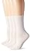 PEDS Women's Assorted Crew Socks 4 Pairs, Ivory, Shoe Size/5-10