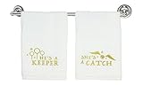 Robe Factory Harry Potter His and Hers Twin Quidditch Keeper Catch Hand Towel Set