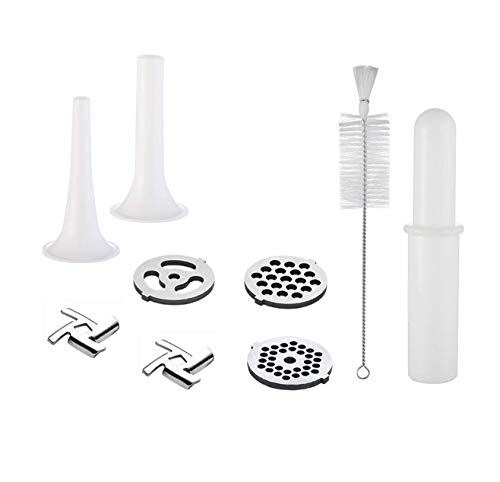 Metal Food Meat Grinder Attachment for KitchenAid Stand Mixers - Including Sausage Stuffer Accessory (Renewed)