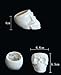 Berry President Skull Flower Pot, White Ceramic Skull Capita Planter, Succulent Plants Pots Potted for Desktop Ornaments Office Decor, paperclips Storage, Small Object Storage Containers (2 Pots)