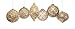 Adornable Christmas Ornaments Luxury Glass Set of 6 (Gold/Mercury Bronze)