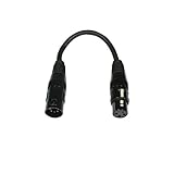 American DJ 5-Pin Male to 3-Pin Female XLR Turnaround DMX Cable Pack of 2