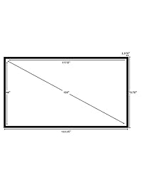 Silver Ticket. Pantalla de proyector 4K Ultra, listo para HD, formato de cine (marco fijo de 6 piezas), Material de alto contraste