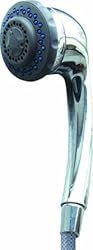 See Shower Filter, Chrome, Handheld w/ hose and mount, w/ replaceable Cartridge. Details