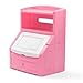 Step2 Lift and Hide Bookcase Toy Box Storage Chest for Kids - Durable Plastic Bookshelf Toys Organizer, Pink