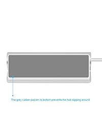 Cateck Premium de aluminio Hub USB con lector de tarjetas SD TF y adaptador de sonido estéreo
