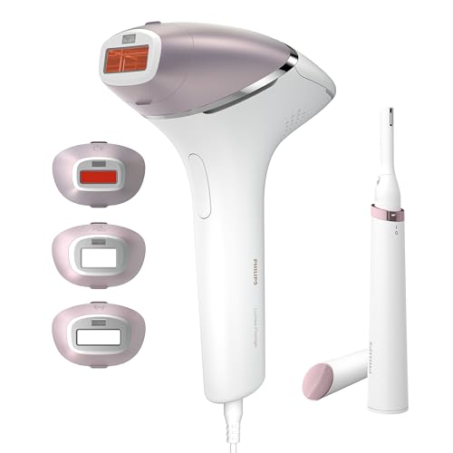 Philips Lumea IPL 8000 Series Haarentfernungsgerät mit SenseIQ Technologie, Alternative zur Laserhaarentfernung, 4 Aufsätze für Körper, Gesicht, Bikinizone, Achselhöhlen & Korrekturtrimmer (BRI949/00)
