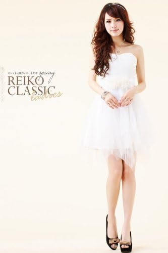 Amazon ウエストデザインチュールワンピース白 ワンピース チュニック 通販