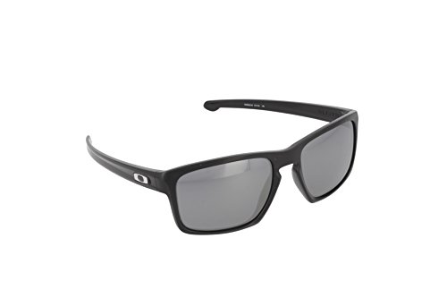 Oakley Men's Sliver OO9262-07 Polarized Rectangular Sunglasses, Polished Black, 57 mm