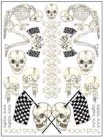 Xxx Main Racing Skeletons Sticker Sheet XXXS004