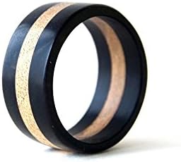 GenericWood wedding ring, women's wood ring, Natural wooden band, Black ebony wood ring, gift for her