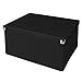 Samsill PNS06LSBK Pop n' Store Decorative Storage Box with Lid - Collapsible and Stackable - Large Mega Box - Black - Interior Size (14.625