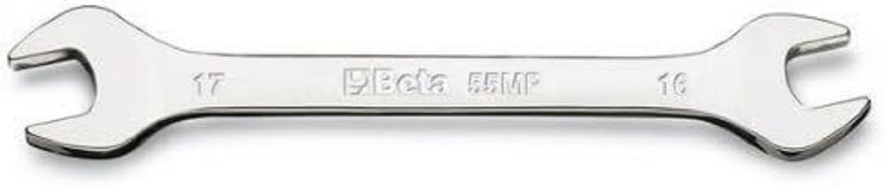 Beta 550606 Double Open End Spanner, Bright Chrome-Plated, 8mm x 9mm