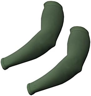 Steel Cooler UV Protection Arm Cooling Sleeve for Sports &amp; Outdoor Activities-1 Pair (Khaki)