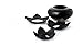 smallhomeware Lotus Shape Cotton Swab Holder, Small Q-tips Toothpicks Storage Organizer, Black