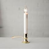 Electric Welcome Candle Lamp, 9 in. Tall, Round Brass Base, Plug-in - Bulk Pack of 12 Sets