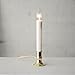 Electric Welcome Candle Lamp, 9 in. Tall, Round Brass Base, Plug-in - Bulk Pack of 12 Sets