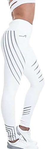 Tianzek Women Yoga Fitness Leggings Breathable High Waist Stretchy Sports Long Pants Trousers (White, US 16/Asia XL)