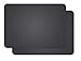 gasare, Extra Large Silicone Mats, Countertop Protection, Heat Resistant, Non Slip, Very Thick, Nonstick Pastry Mats, Silicone, 25 x 17 Inches x 1.4 mm, Set of 2, Black